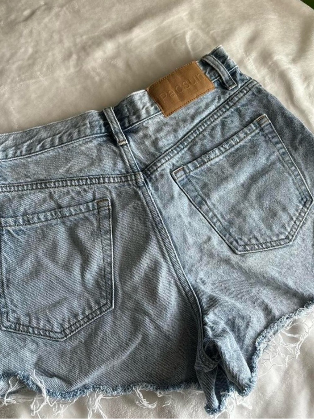 PacSun Light Blue Distressed Denim Shorts